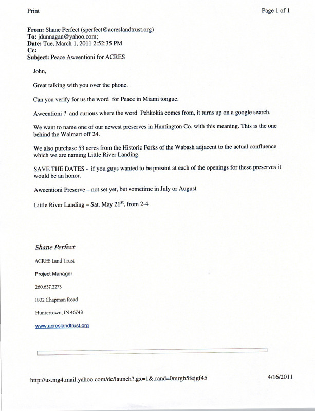 2011-03-01 Personal Correspondence Vice Chief Dunnagan