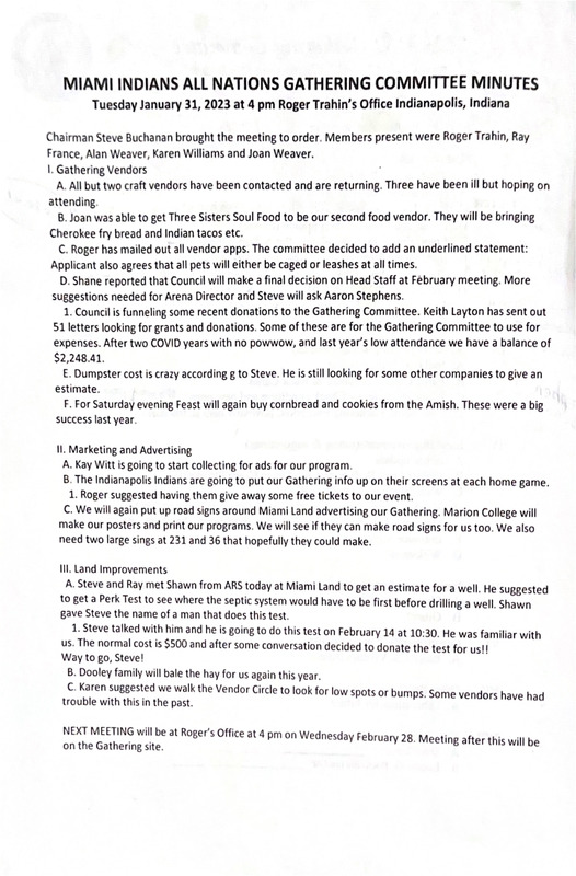 2023-01-31 All Nations Gathering Committee Minutes
